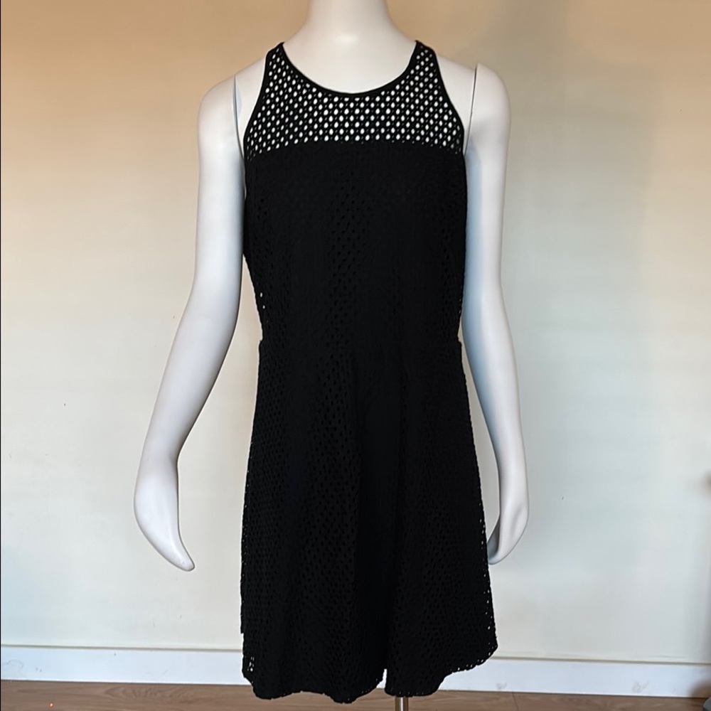 Mossimo Supply Co. Black Crochet Midi Dress